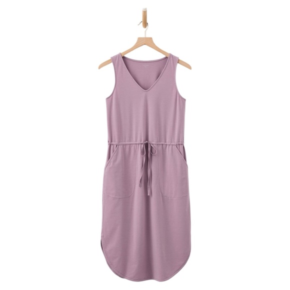Garnet Hill Dresses & Skirts - Garnet Hill Recycled Easy Knit Tank Dress in Purple Size Medium Knee Length
